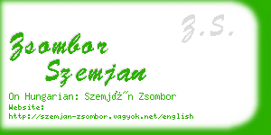 zsombor szemjan business card